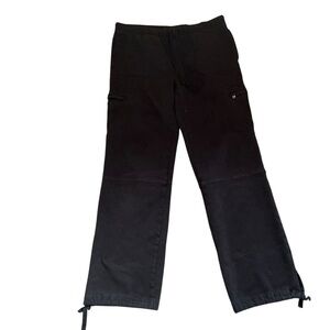 Gap women’s stretch sweatpants athletic black zip pockets drawstring size small
